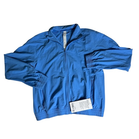 Lululemon Adapted State Perforated Track Jacket NWT, Pool Party, Sz 6 - Picture 4 of 8